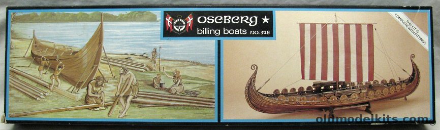 Billing Boats 1/25 Oseberg Viking Ship - 34 Inchs Long, 518 plastic model kit